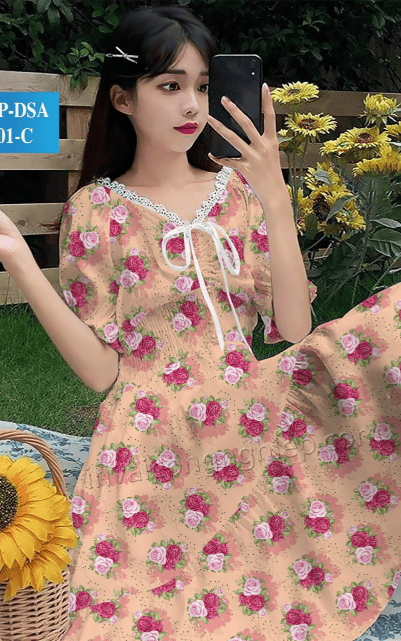 in váy đầm chuyển nhiệt